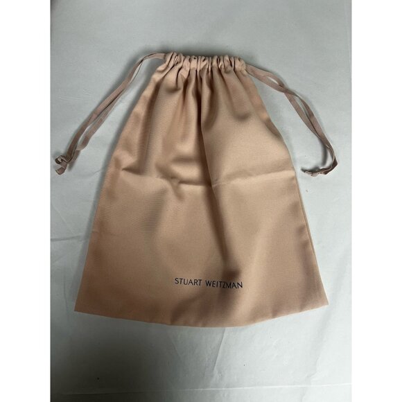 STUART WEITZMAN Pink Drawstring Shoe Dust Storage Travel Bag - 14" x 15.5" New - Picture 6 of 6